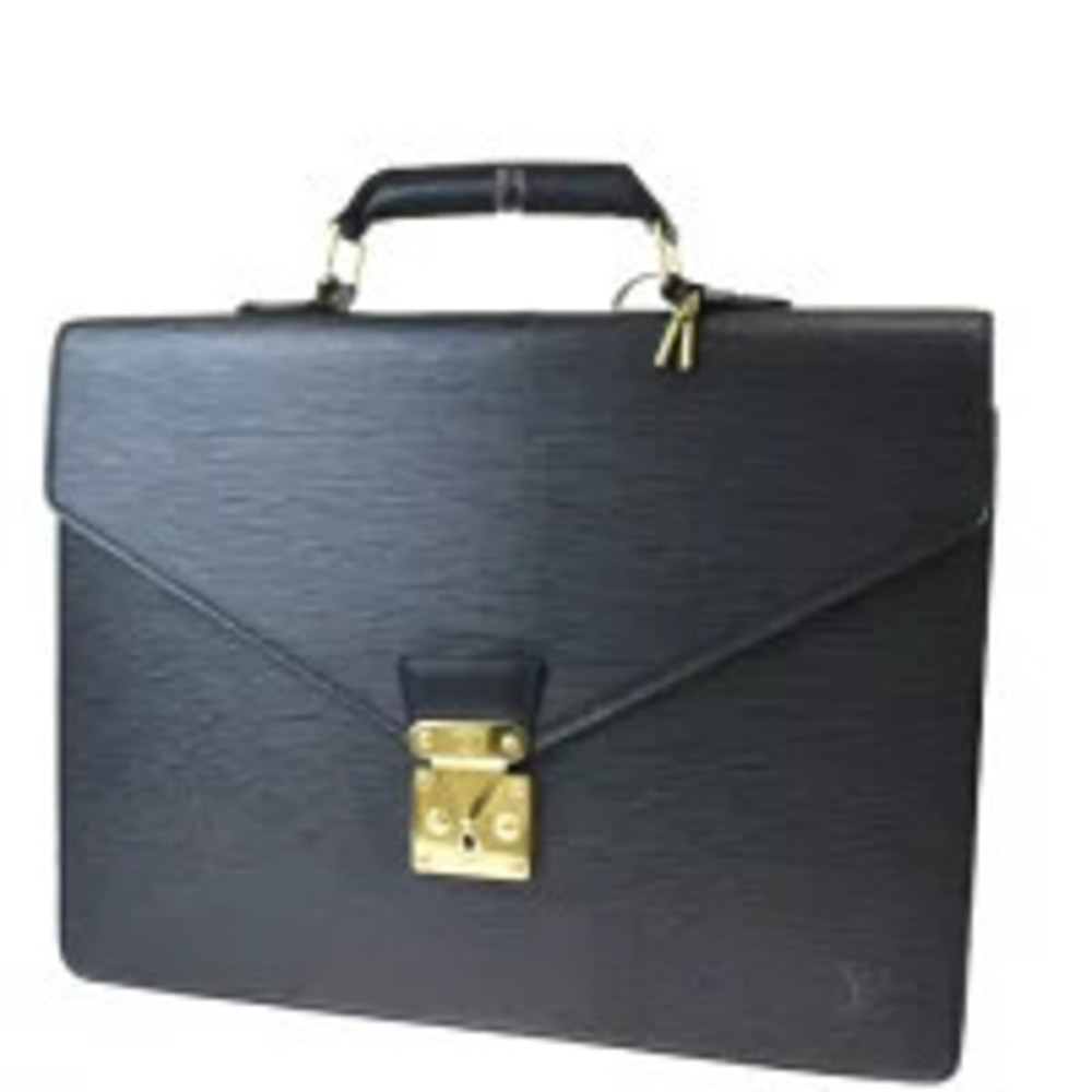 Louis Vuitton Serviette Conseiller Briefcase Business Bag Handbag Epi Noir Black